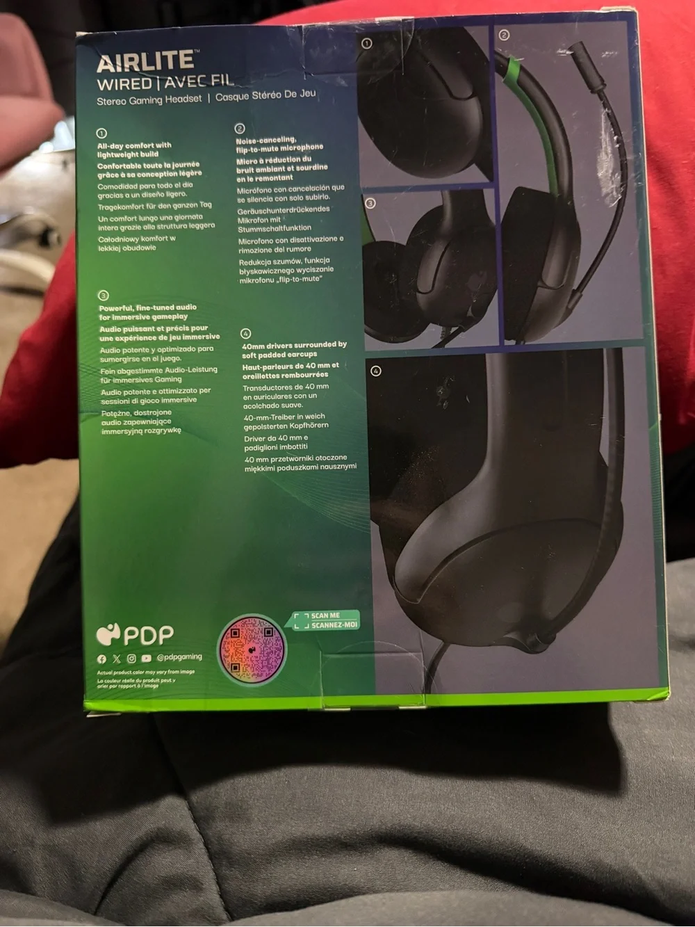 POP AirLite Wired Gaming Headset - Black